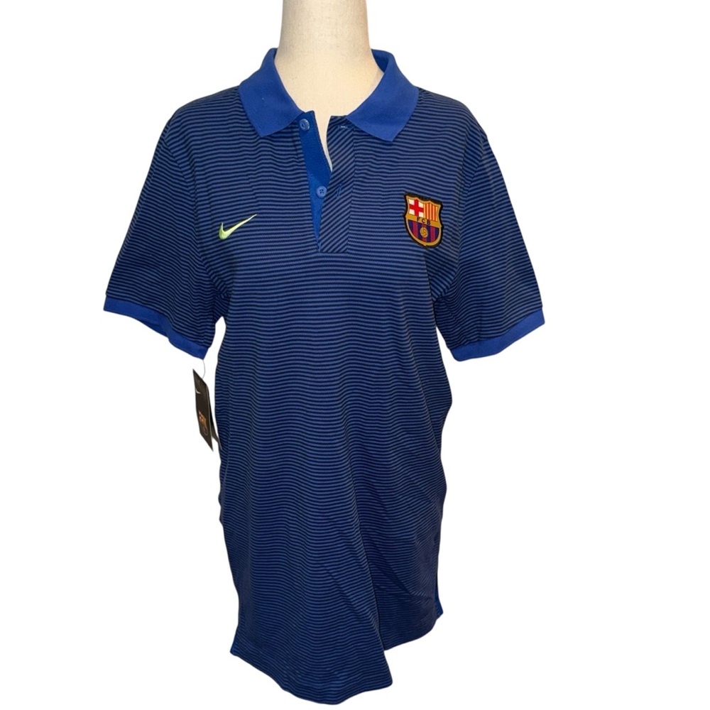 FC Barcelona Nike Blue Striped Polo Shirt 👕